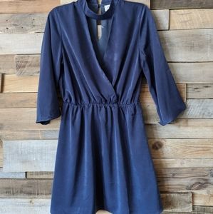 Everly Blue Satin Dress